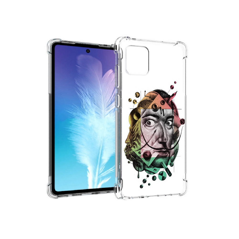 Чехол MyPads Tocco для Samsung Galaxy Note 10 Lite разноцветное лицо абстракция