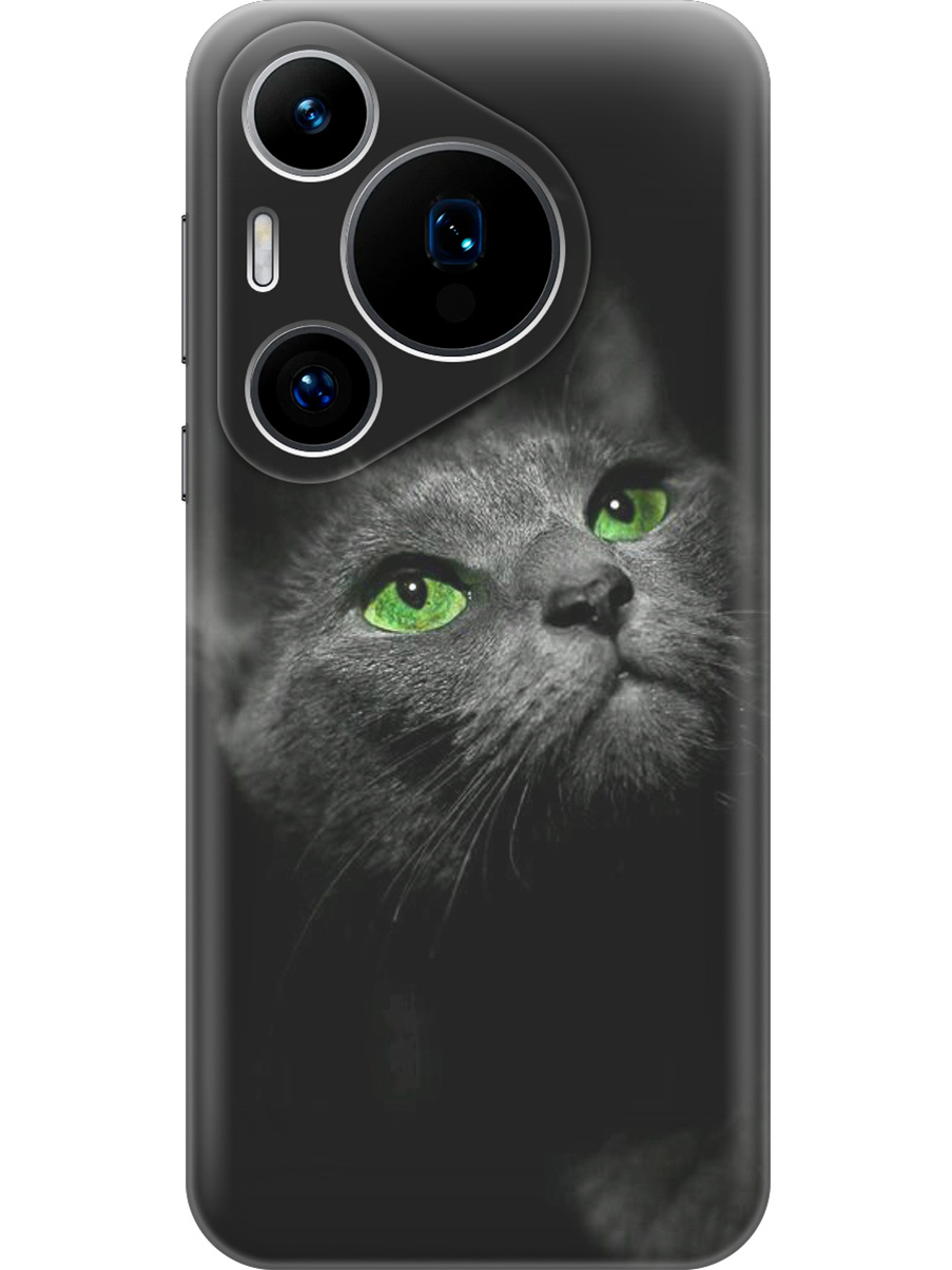 

Силиконовый чехол на Huawei Pura 70 Pro / 70 Pro+ с принтом "Зеленоглазая кошка", Прозрачный;зеленый;серый;черный, 782625211