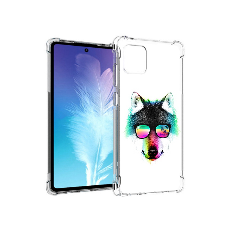 

Чехол MyPads Tocco для Samsung Galaxy Note 10 Lite радужный волк (PT142413.491.567), Прозрачный, Tocco