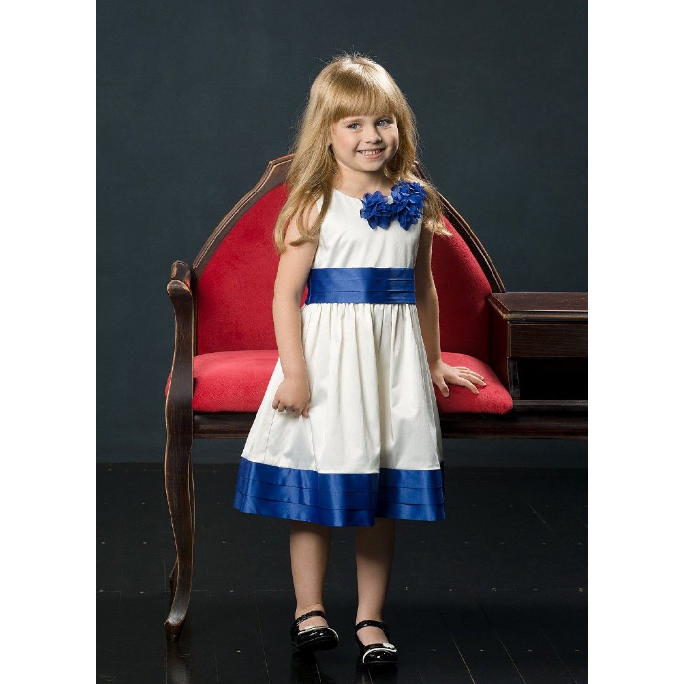 Платье детское Pelican GWDV3037, белый, 116