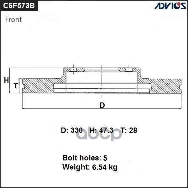 

Диск Тормозной Пер. Advics 45251-Stx-A00 / 45251-Stx-H01 / 45251-Stx-A01 ADVICS арт. C6F57