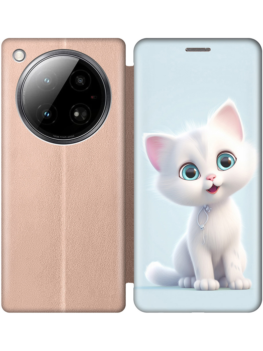

Чехол-книжка на Infinix Zero 40 4G с принтом "Глазастый котик" золотой, Золотистый;голубой;белый, 786722311