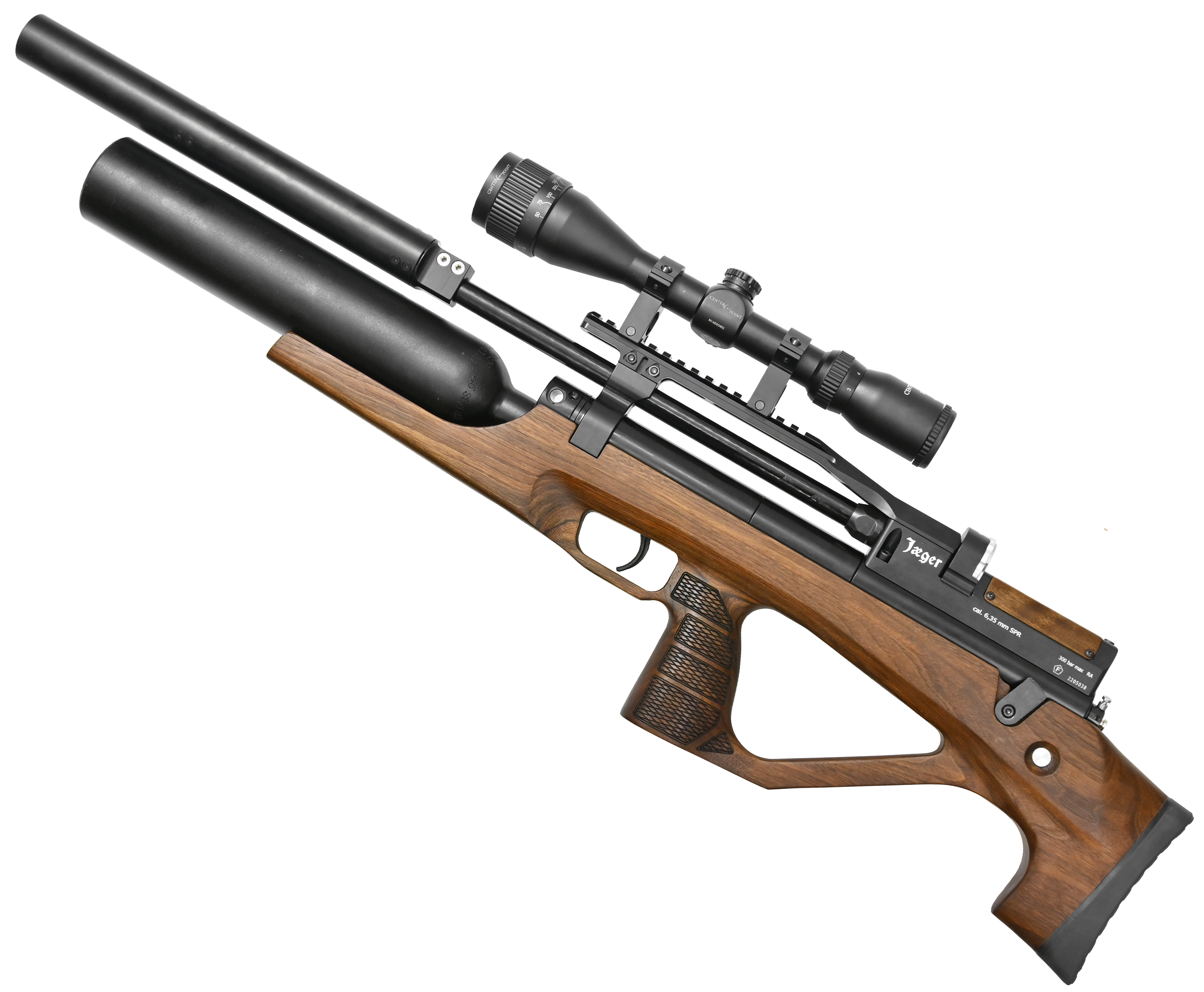 

Пневматическая винтовка Jager SPR BullPup Колба (550 мм, 6.35 мм, Орех, AP)