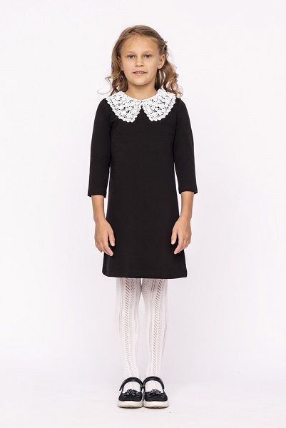 Платье детское Cherubino CWJG 63211-22, черный, 122