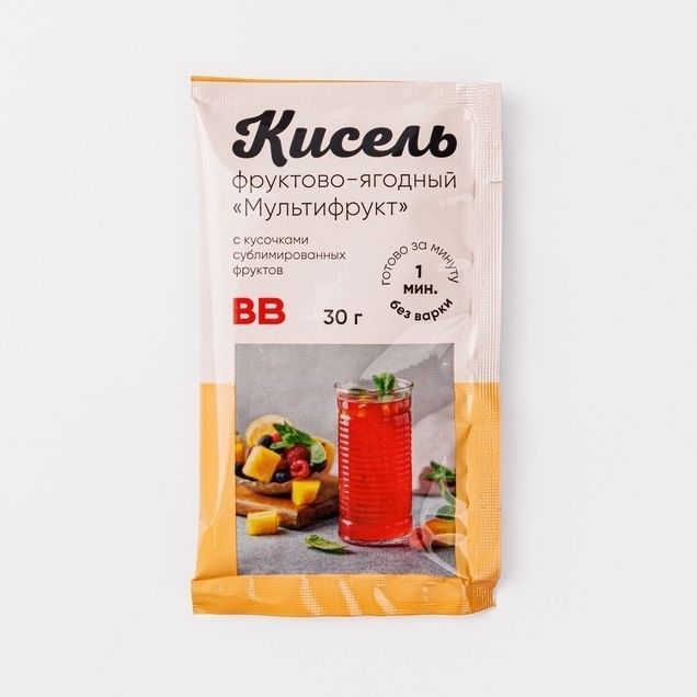 

Кисель фруктово-ягодный ВкусВилл Мультифрукт 30 мл