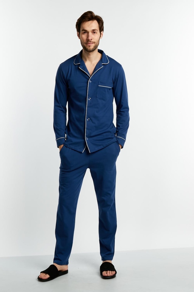 Пижама мужская Lika Dress Виктор синяя 60 RU