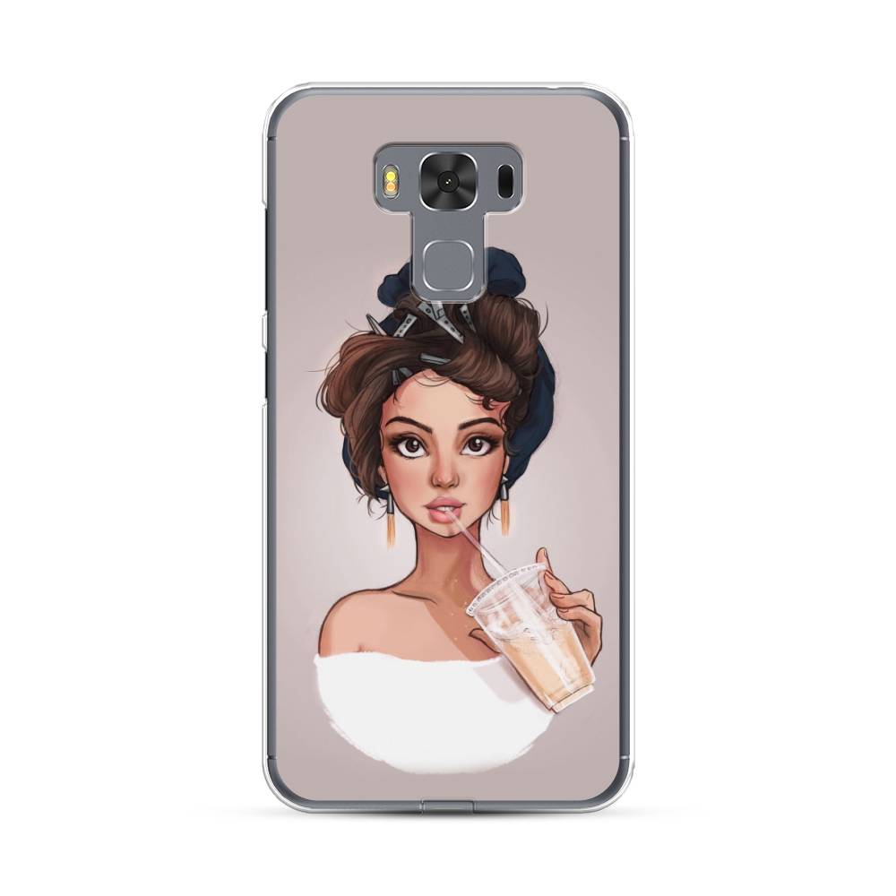 

Чехол Case Place 40950-6 для Asus ZenFone 3 Max (ZC553KL) "Девушка с фраппе", 40950-6