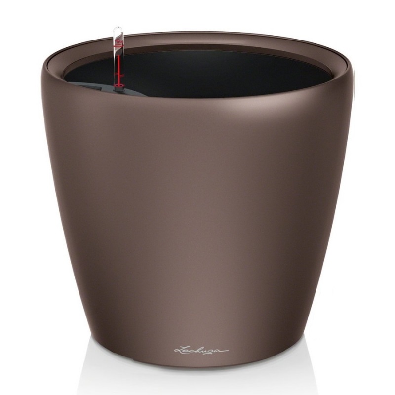 

Цветочный горшок Lechuza Классико с системой полива и съемным горшком 28 л кофе 1 шт., Классико с системой полива и съемным горшком