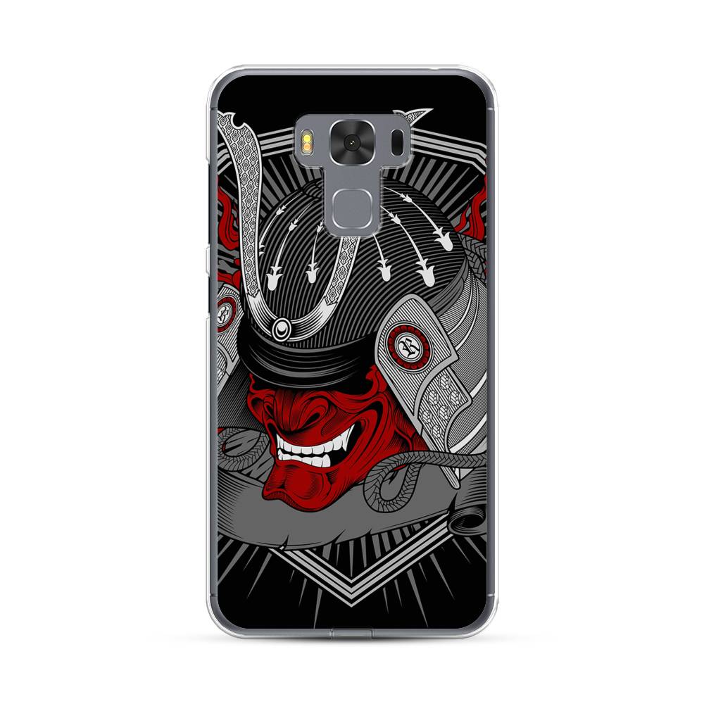 

Чехол на Asus Zenfone 3 Max ZC553KL "Красная маска самурая", Белый;красный;черный, 40950-4