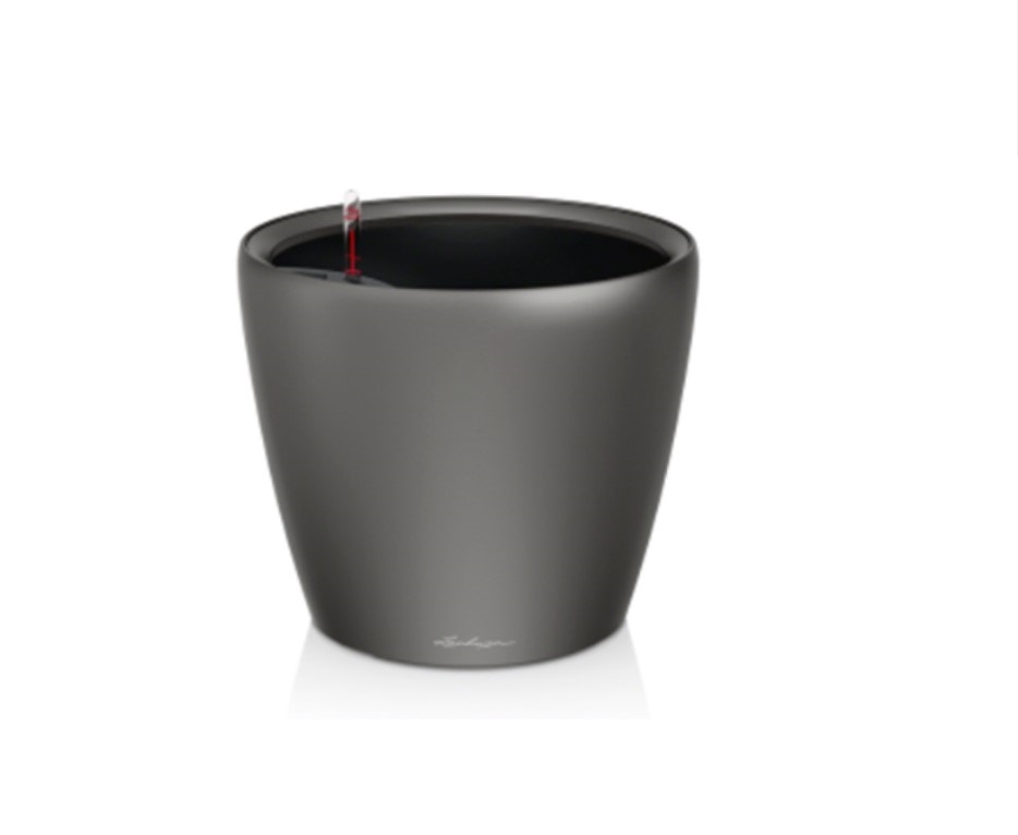 

Цветочный горшок Lechuza Классико с системой полива и съемным горшком 3 л антрацит 1 шт., Серый, Классико с системой полива и съемным горшком