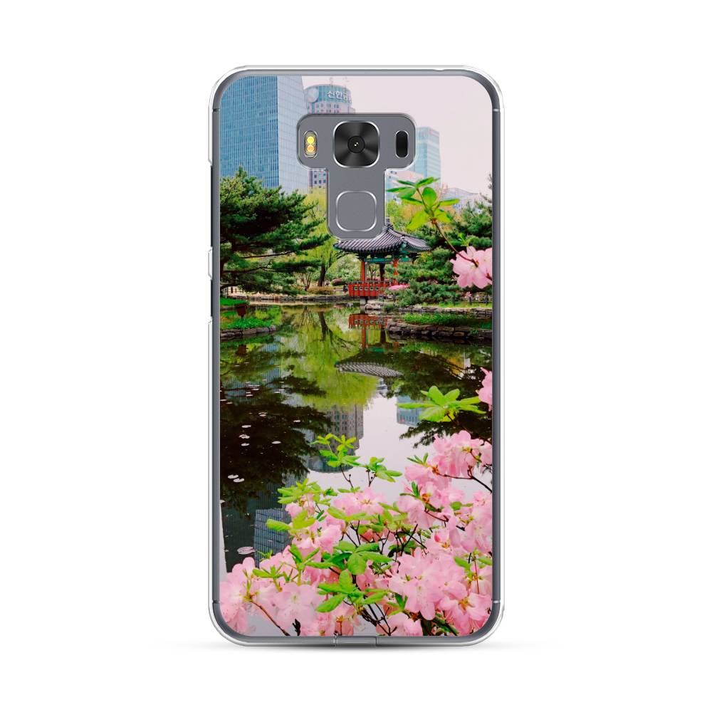 

Чехол Case Place 40950-2 для Asus ZenFone 3 Max (ZC553KL) "Сакура возле озера", 40950-2