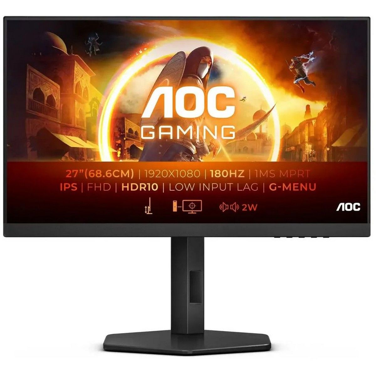 

Монитор AOS 27G4X черный 180Hz 1920x1080 IPS, 27G4X