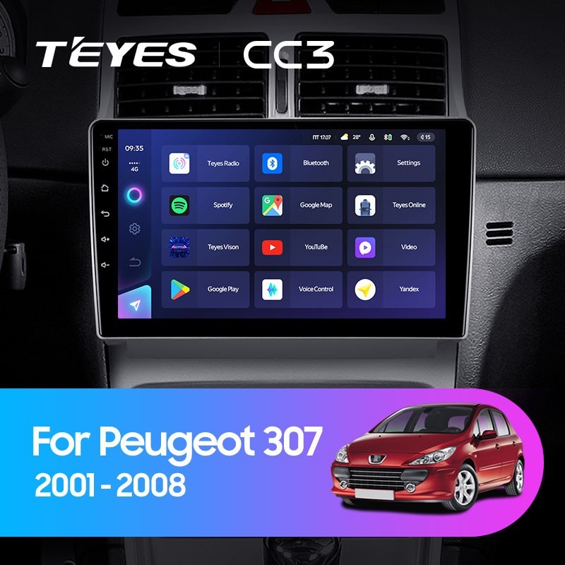 Штатная магнитола Teyes CC3 432 Peugeot 307 1 2001-2008 3825900₽