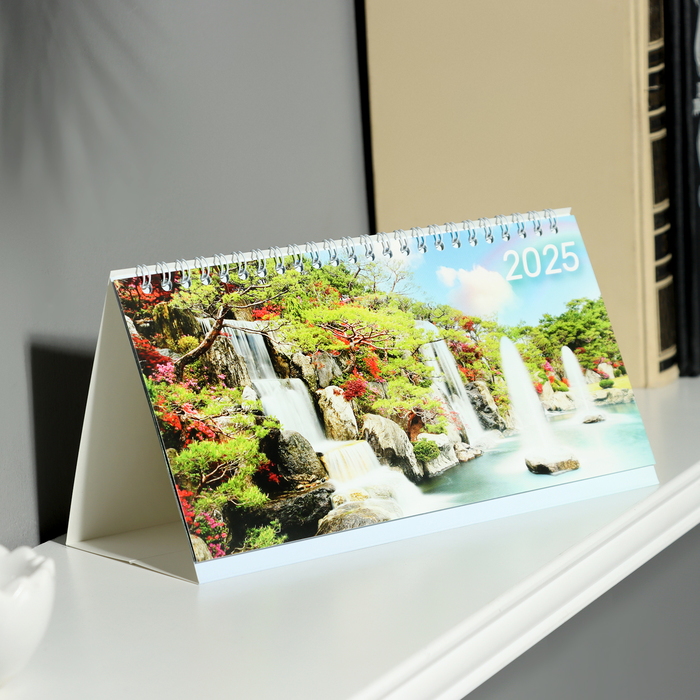 

Календарь ИГ Квадра Водопады настольный, домик с курсором 2025 год, 10,5 х 22 см, 10692329