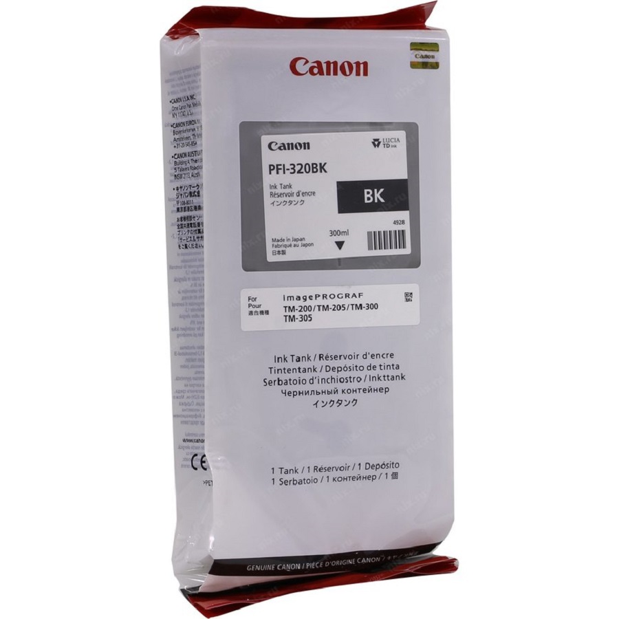 Чернила для струйного принтера Canon (PFI-320BK Black) черный, оригинальный