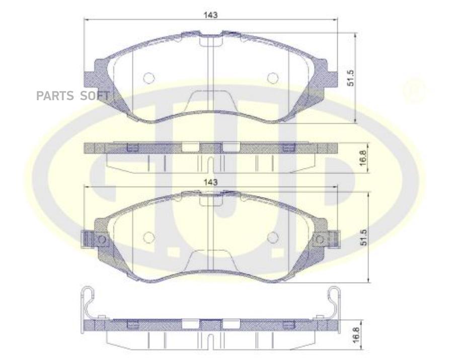 

Колодки Пер Dae Lanos/Nubira 1.6I/2.0I16V 97- Eco-Line