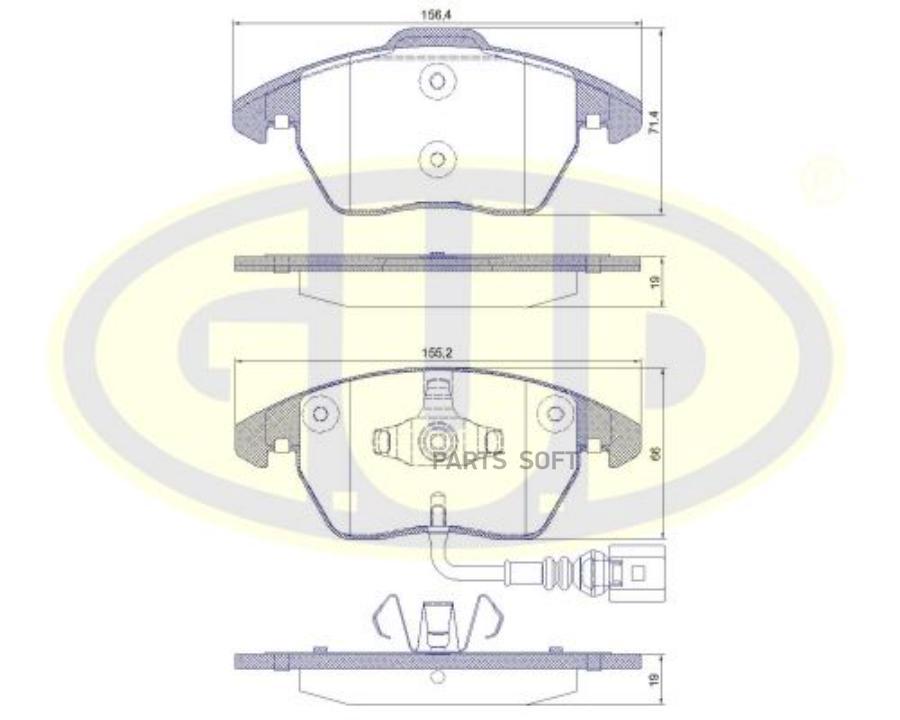 

Тормозные Колодки G.U.D арт. GBP880104