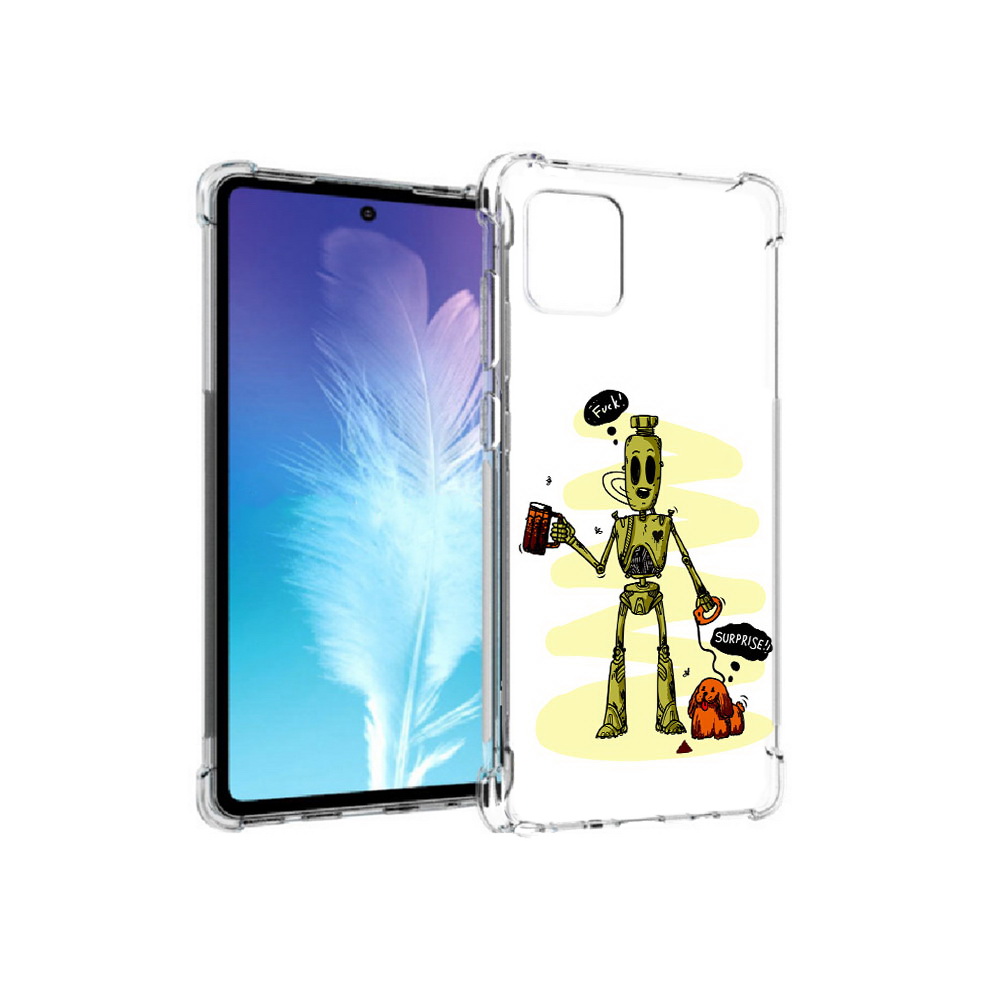 

Чехол MyPads Tocco для Samsung Galaxy Note 10 Lite прикольный робот (PT142413.491.557), Прозрачный, Tocco