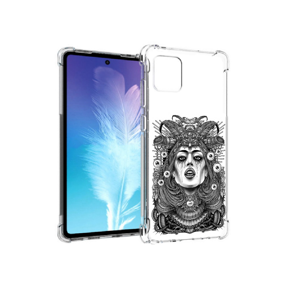 Чехол MyPads Tocco для Samsung Galaxy Note 10 Lite портрет девушки черно белый