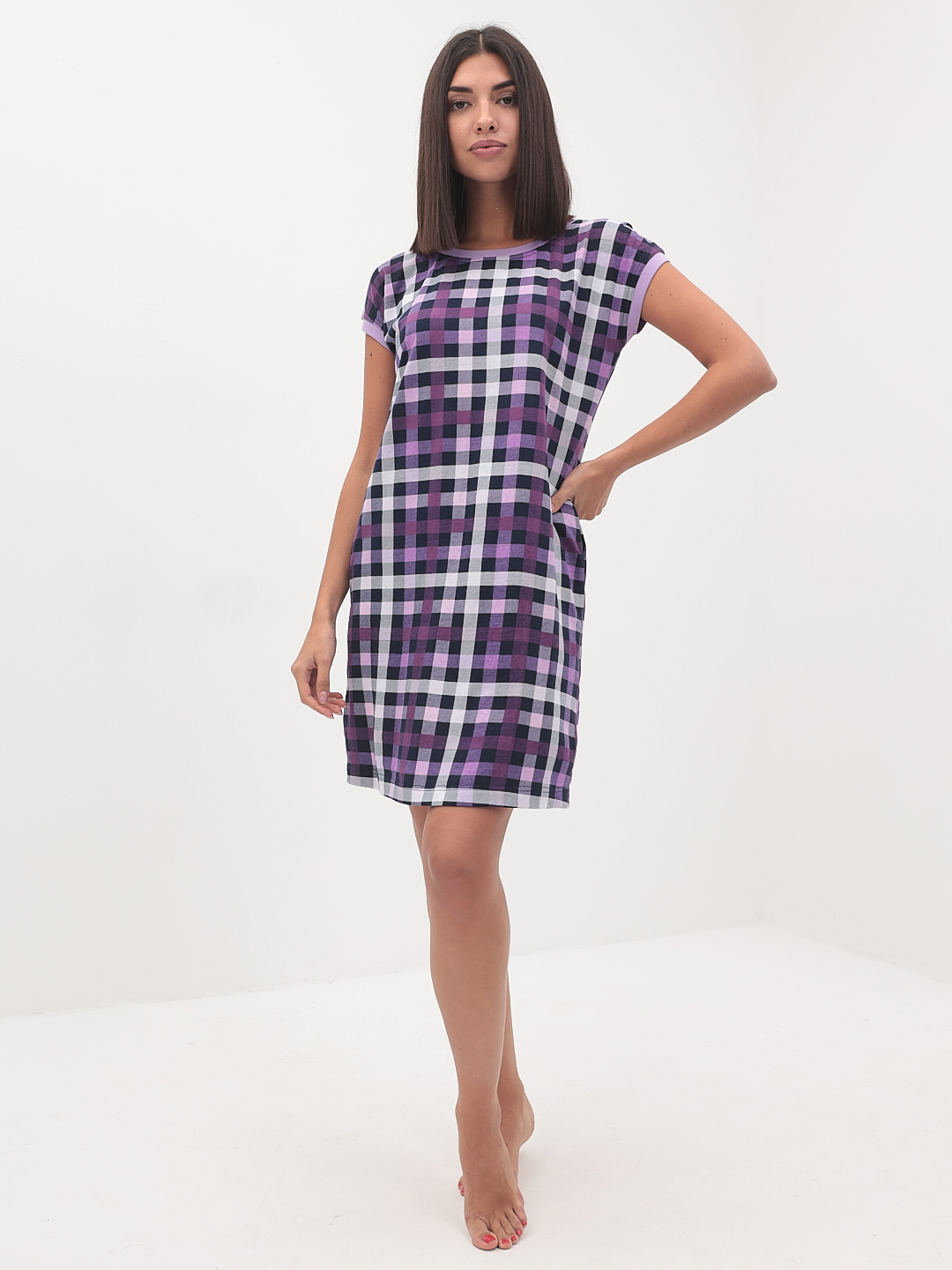 Платье домашнее женское MOM №1 MOM-0157 фиолетовое XL