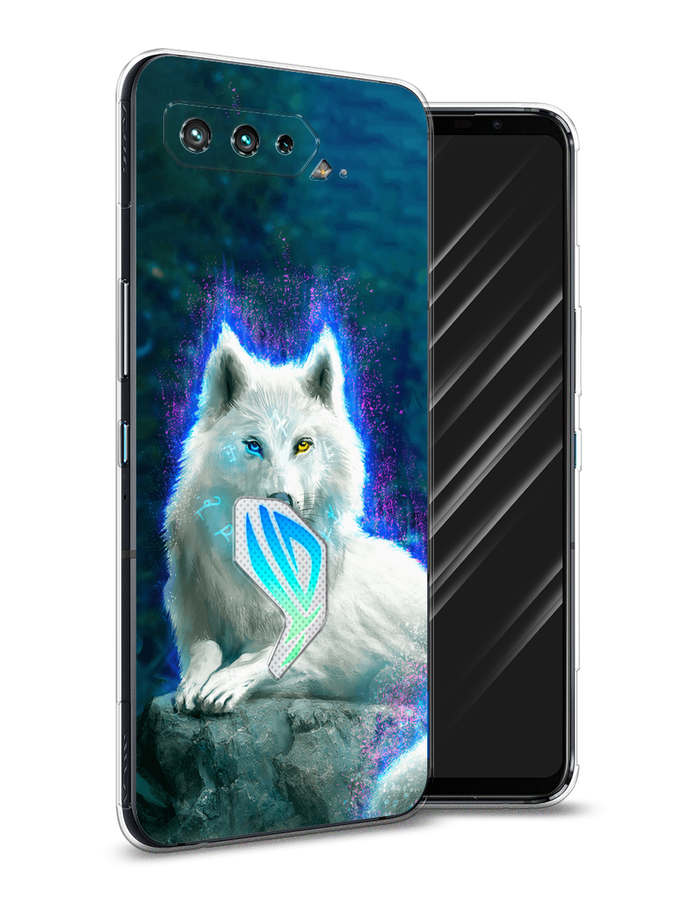 

Чехол Awog на Asus ROG Phone 5 "Белоснежный волк", Белый;зеленый;фиолетовый, 44250-2