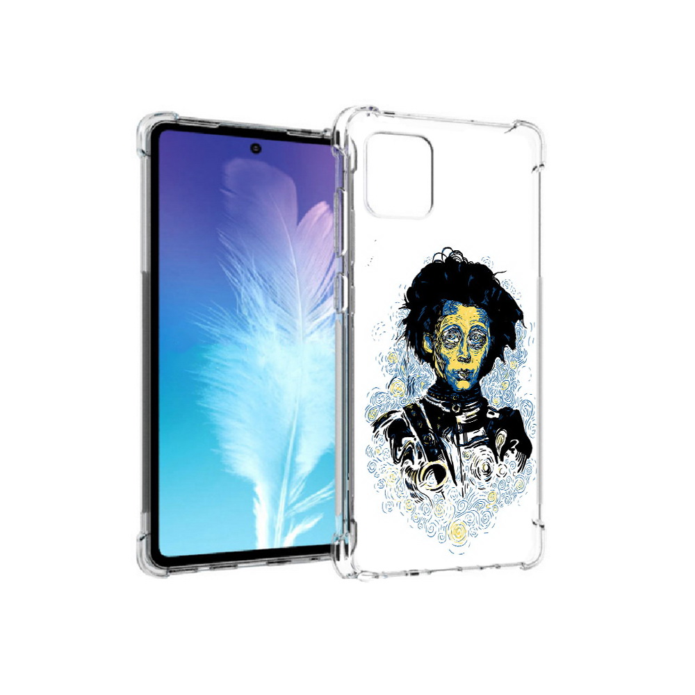 

Чехол MyPads Tocco для Samsung Galaxy Note 10 Lite парень черно-белый абстракция, Прозрачный, Tocco