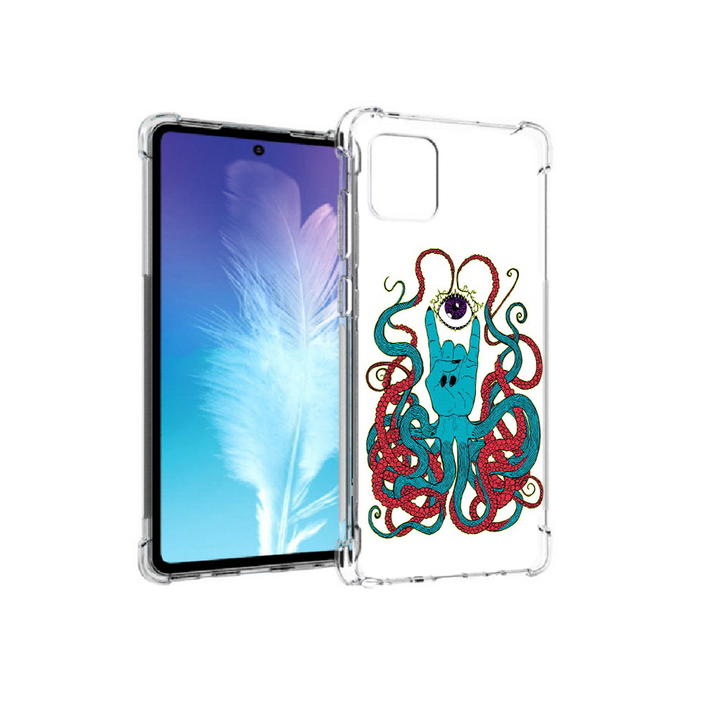 

Чехол MyPads Tocco для Samsung Galaxy Note 10 Lite осьминог-рука абстракция, Прозрачный, Tocco