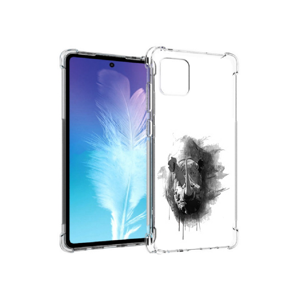

Чехол MyPads Tocco для Samsung Galaxy Note 10 Lite носорог (PT142413.491.523), Прозрачный, Tocco