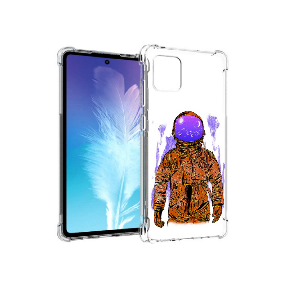 

Чехол MyPads Tocco для Samsung Galaxy Note 10 Lite нарисованный мужчина в скафандре, Прозрачный, Tocco