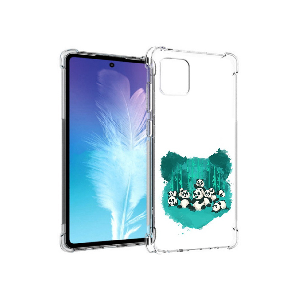 

Чехол MyPads Tocco для Samsung Galaxy Note 10 Lite нарисованные панды (PT142413.491.508), Прозрачный, Tocco
