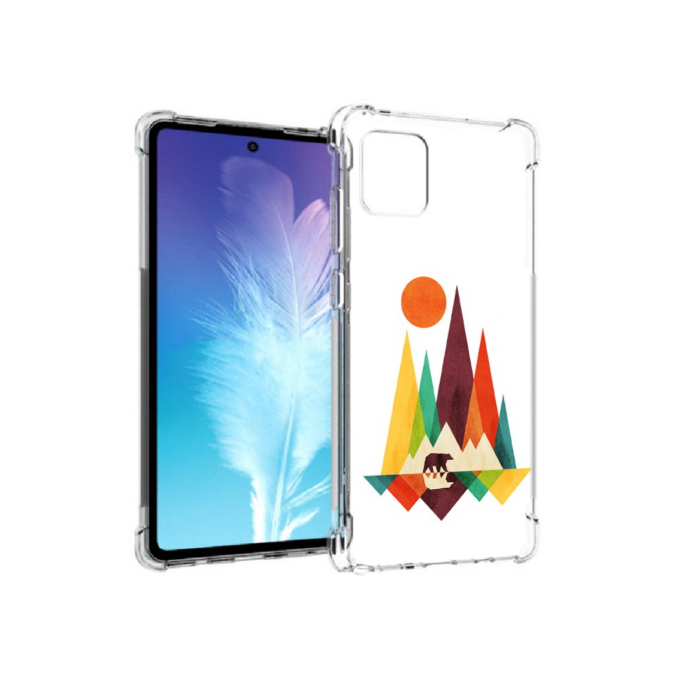 Чехол MyPads Tocco для Samsung Galaxy Note 10 Lite нарисованные горы с медведем