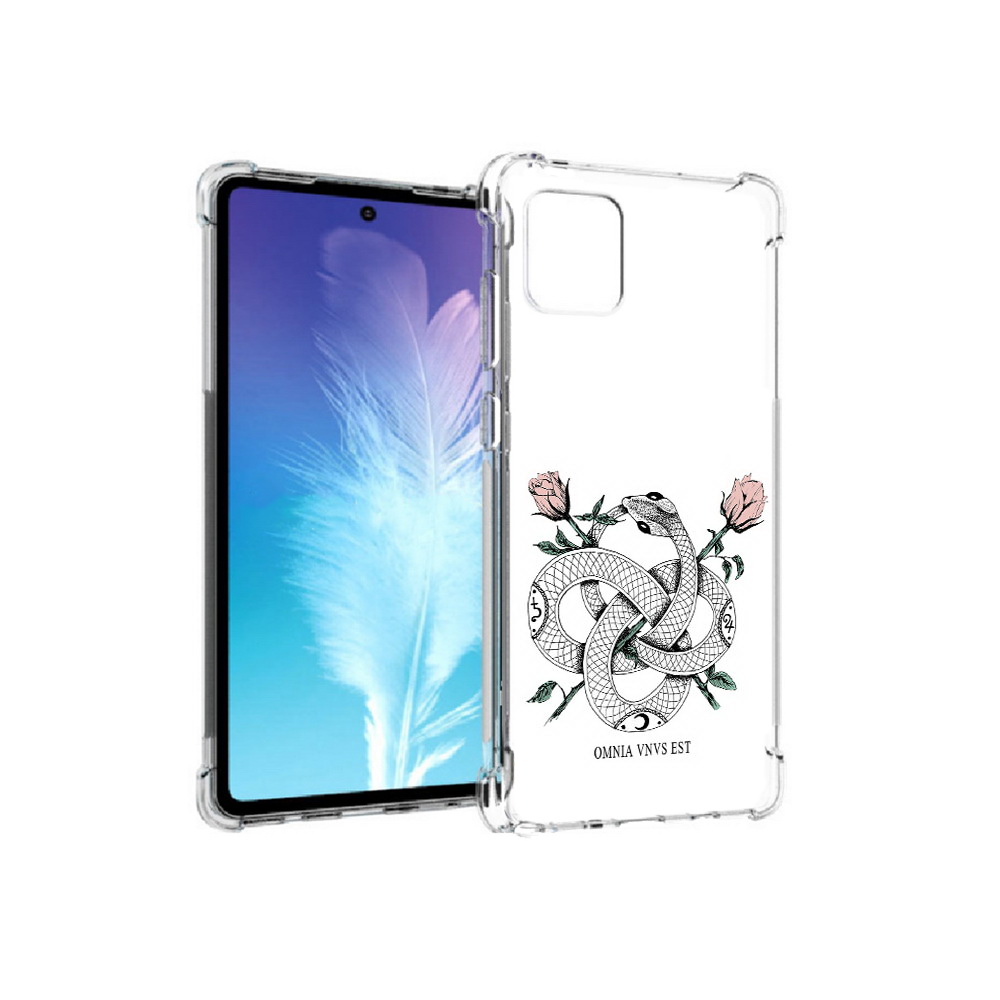 

Чехол MyPads Tocco для Samsung Galaxy Note 10 Lite нарисованная змея абстракция, Прозрачный, Tocco