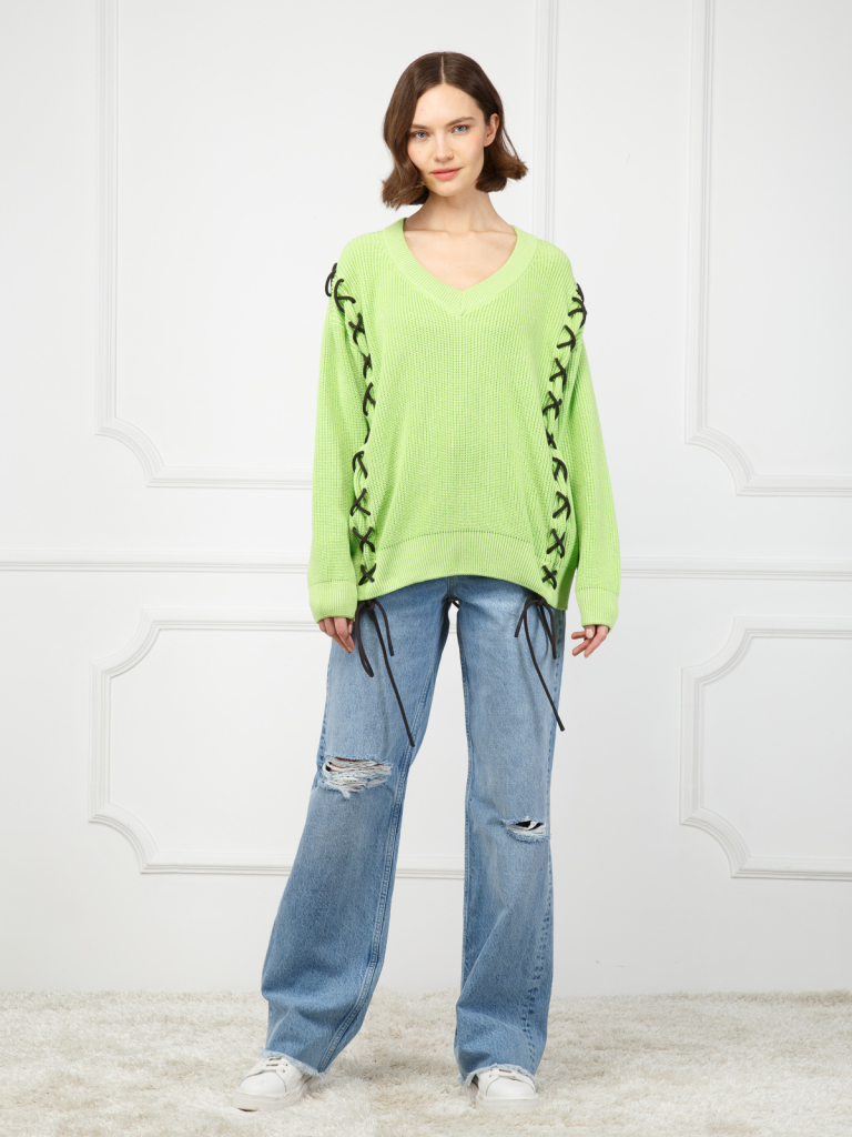 

Пуловер женский Eleganzza ZZ-01005 зеленый M, ZZ-01005