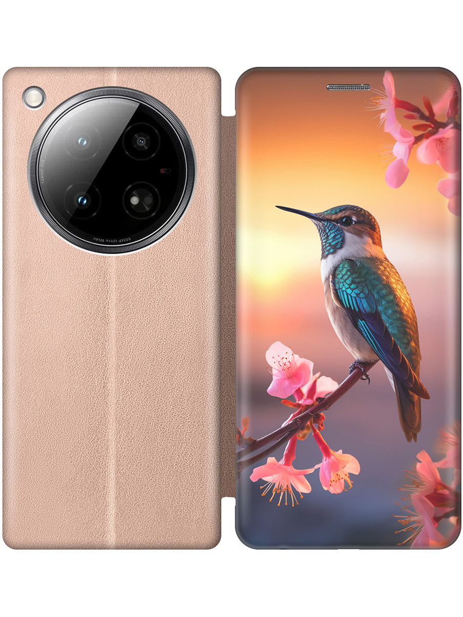 

Чехол-книжка на Infinix Zero 40 4G с принтом "Птичка на закате" золотой, Золотистый;желтый;красный, 786722312