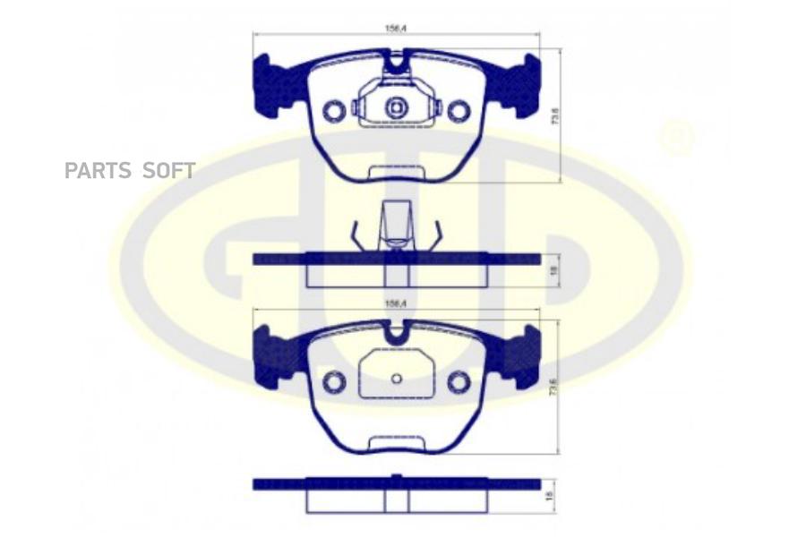 

Тормозные колодки G.U.D. передние GBP059600