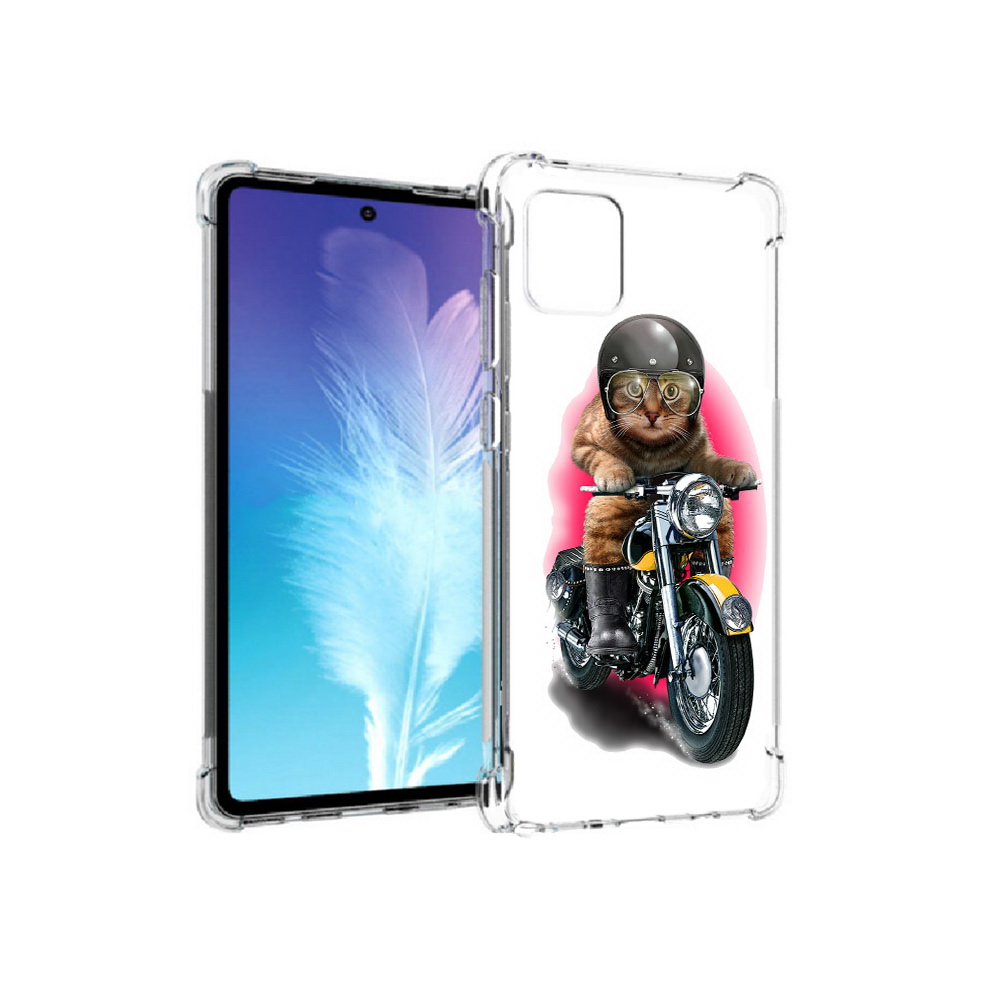 

Чехол MyPads Tocco для Samsung Galaxy Note 10 Lite мото-кот (PT142413.491.485), Прозрачный, Tocco