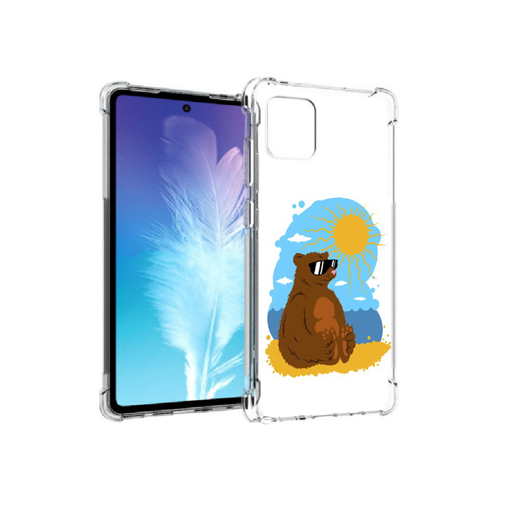 

Чехол MyPads Tocco для Samsung Galaxy Note 10 Lite медведь на чиле (PT142413.491.468), Прозрачный, Tocco