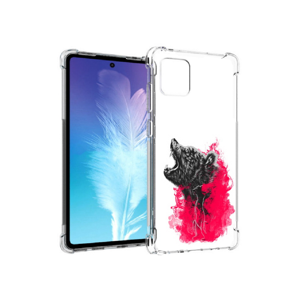 

Чехол MyPads Tocco для Samsung Galaxy Note 10 Lite медведь в дымке (PT142413.491.463), Прозрачный, Tocco