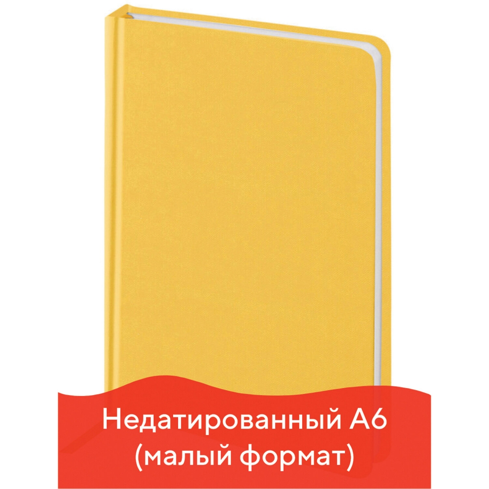 

Ежедневник недатированный Brauberg Select желтый А6 набор из 2 шт