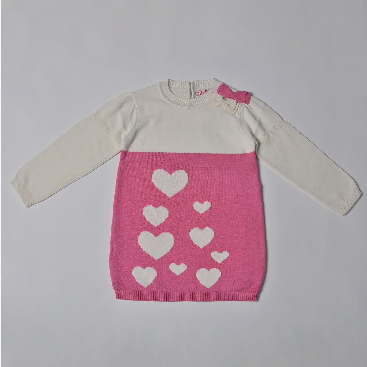 Платье детское Cherubino 6W102 CB, розовый, 68 боди детское cherubino cwb 4185 бирюзовый 80