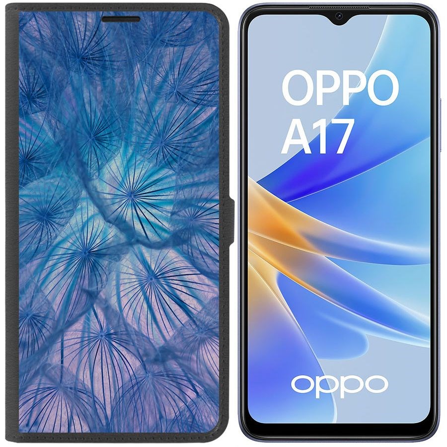 Чехол-книжка Eco Book для Oppo A17 Синий одуванчик