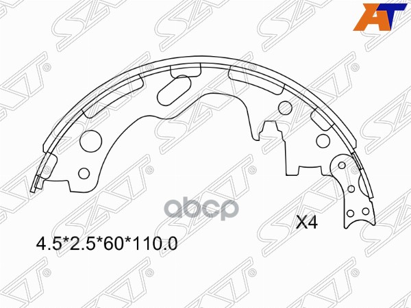 

Колодки Тормозные Зад Nissan Atlas F23 92-07 1Шт SAT ST440605T625