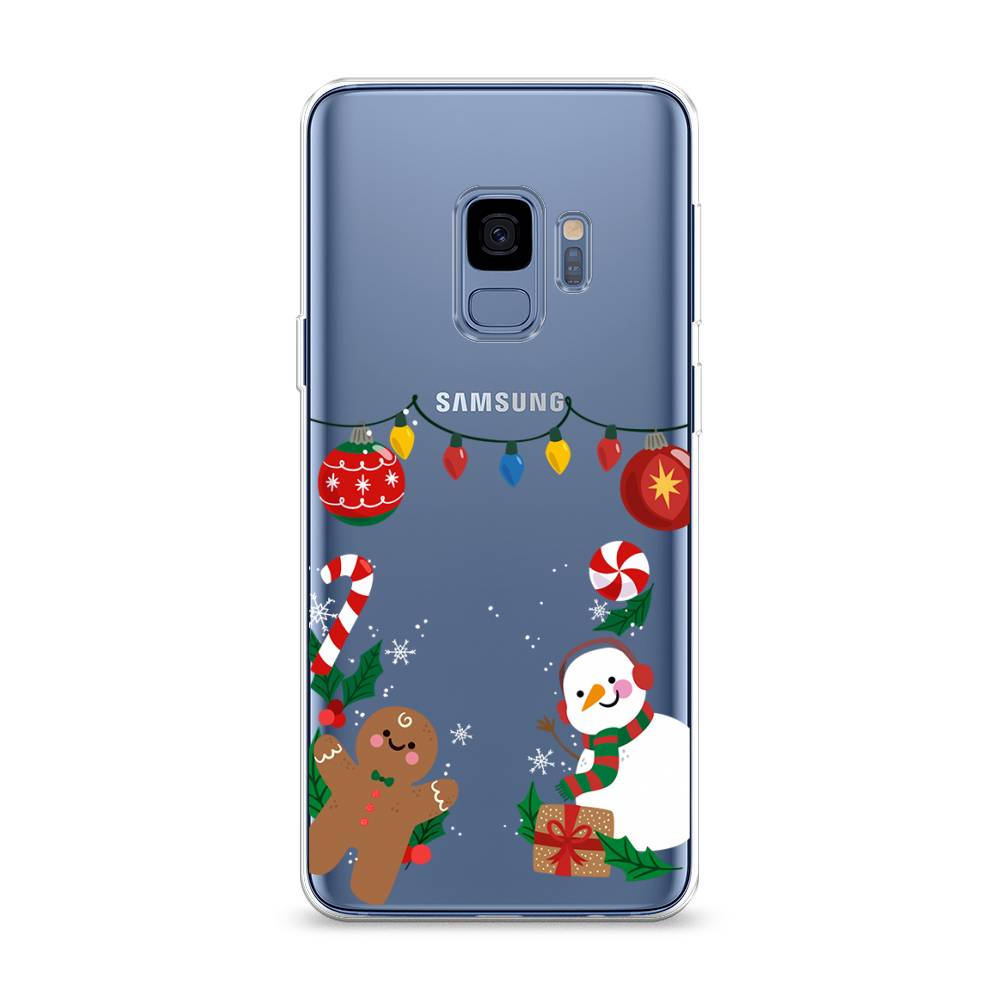 

Чехол на Samsung Galaxy S9 "Новогоднее настроение", Коричневый;красный;зеленый, 25750-5