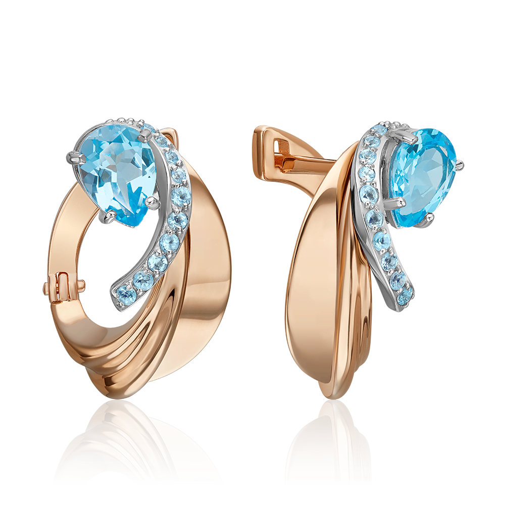 

Серьги из золота PLATINA jewelry 02-5173-00-201-1111, топаз, 02-5173-00-201-1111
