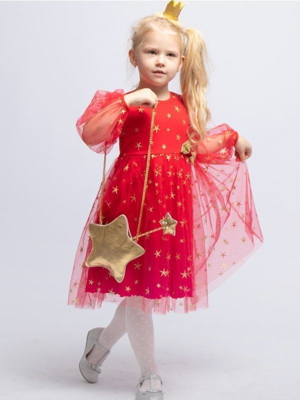 Платье детское Candy's 034GC0816m, красный, 98