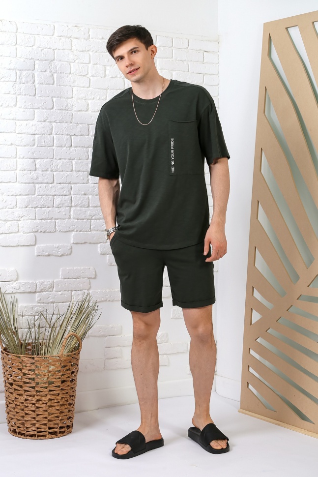 Комплект домашний мужской Виолетта Луи-2 зеленый 58 RU