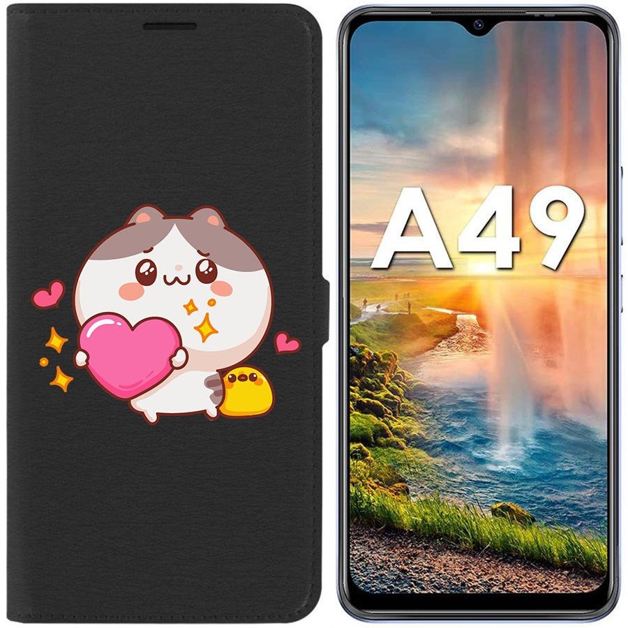 

Чехол-книжка Eco Book для ITEL A49 Сердце для тебя, Черный