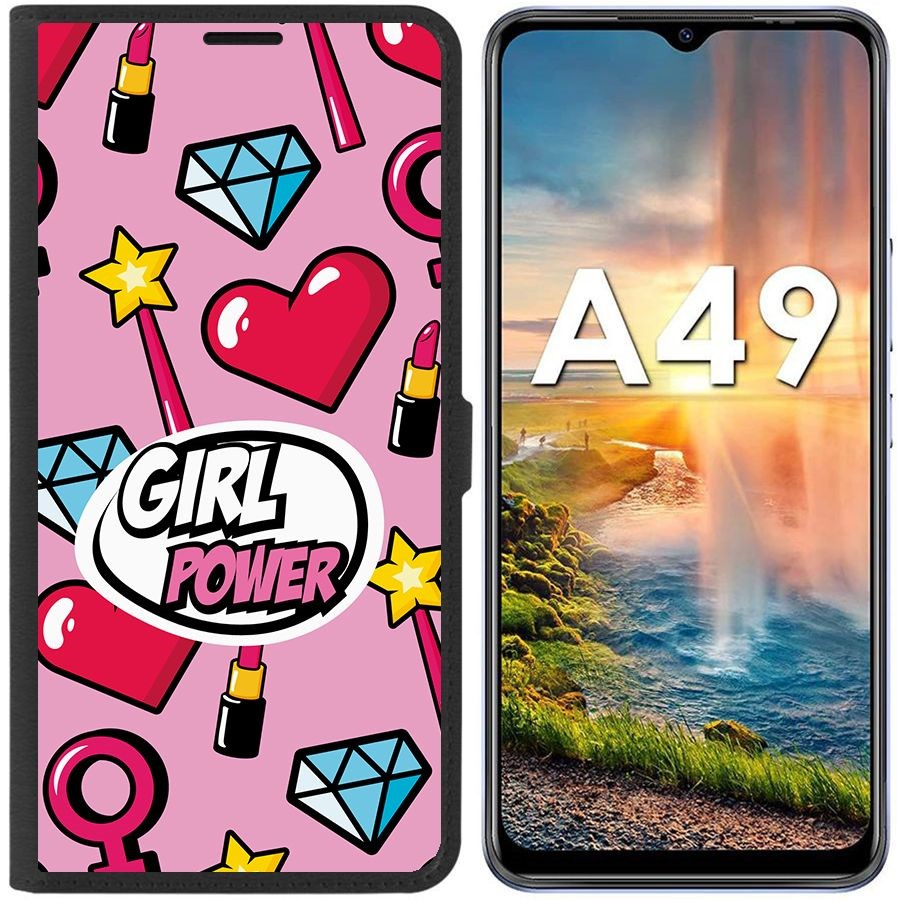 

Чехол-книжка Eco Book для ITEL A49 Girl Power, Черный