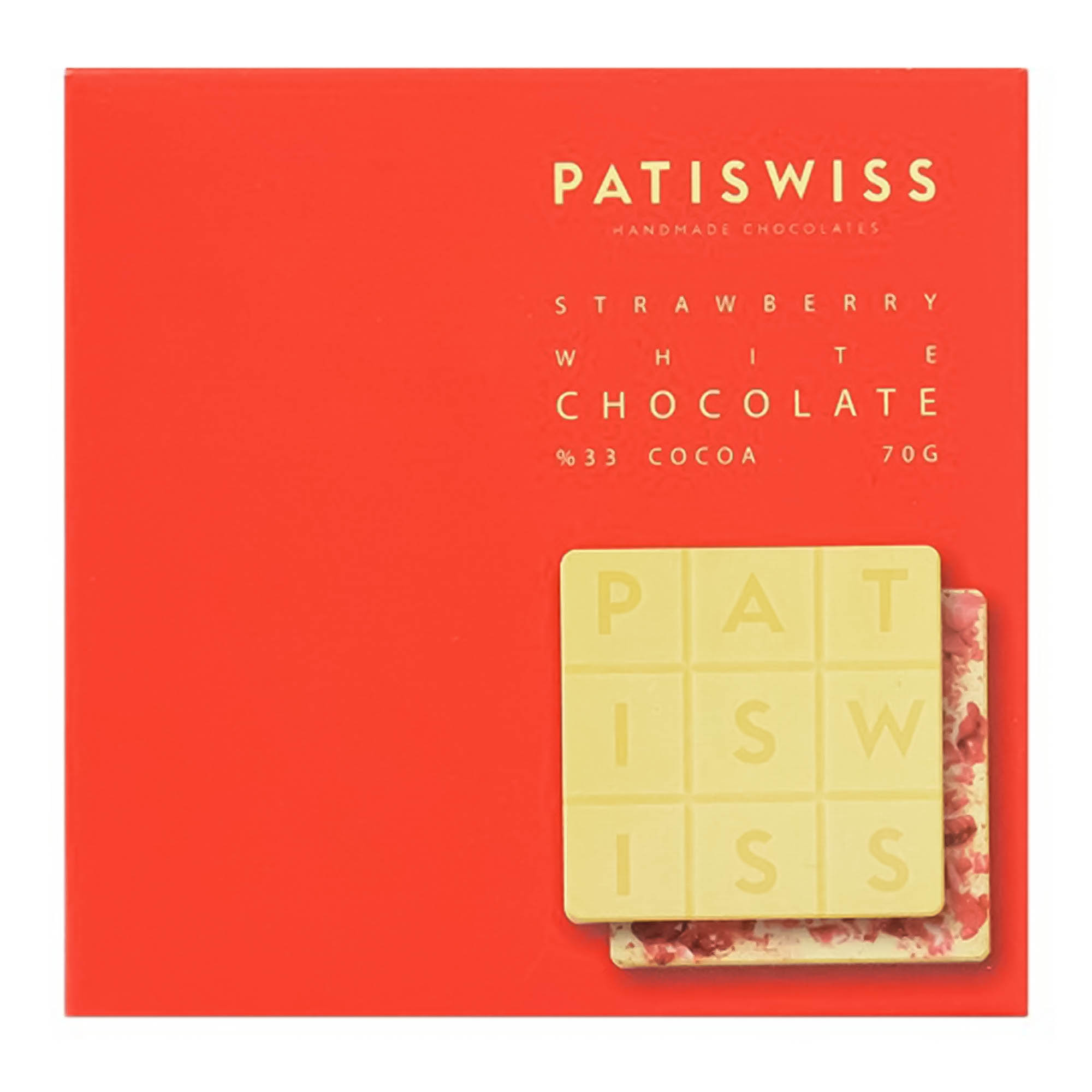 

Шоколад Patiswiss белый клубничный 33% 70 г