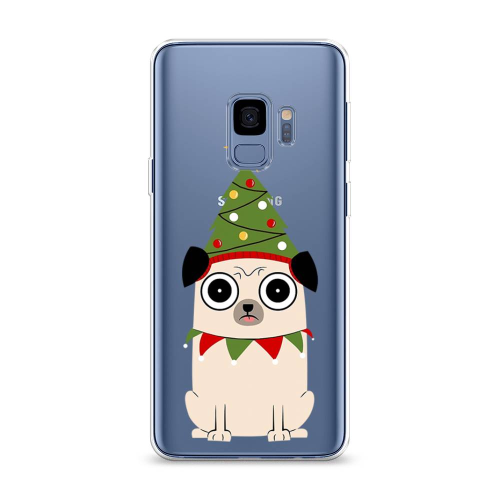 

Чехол на Samsung Galaxy S9 "Собачка с ёлочкой", Бежевый;красный;зеленый, 25750-1